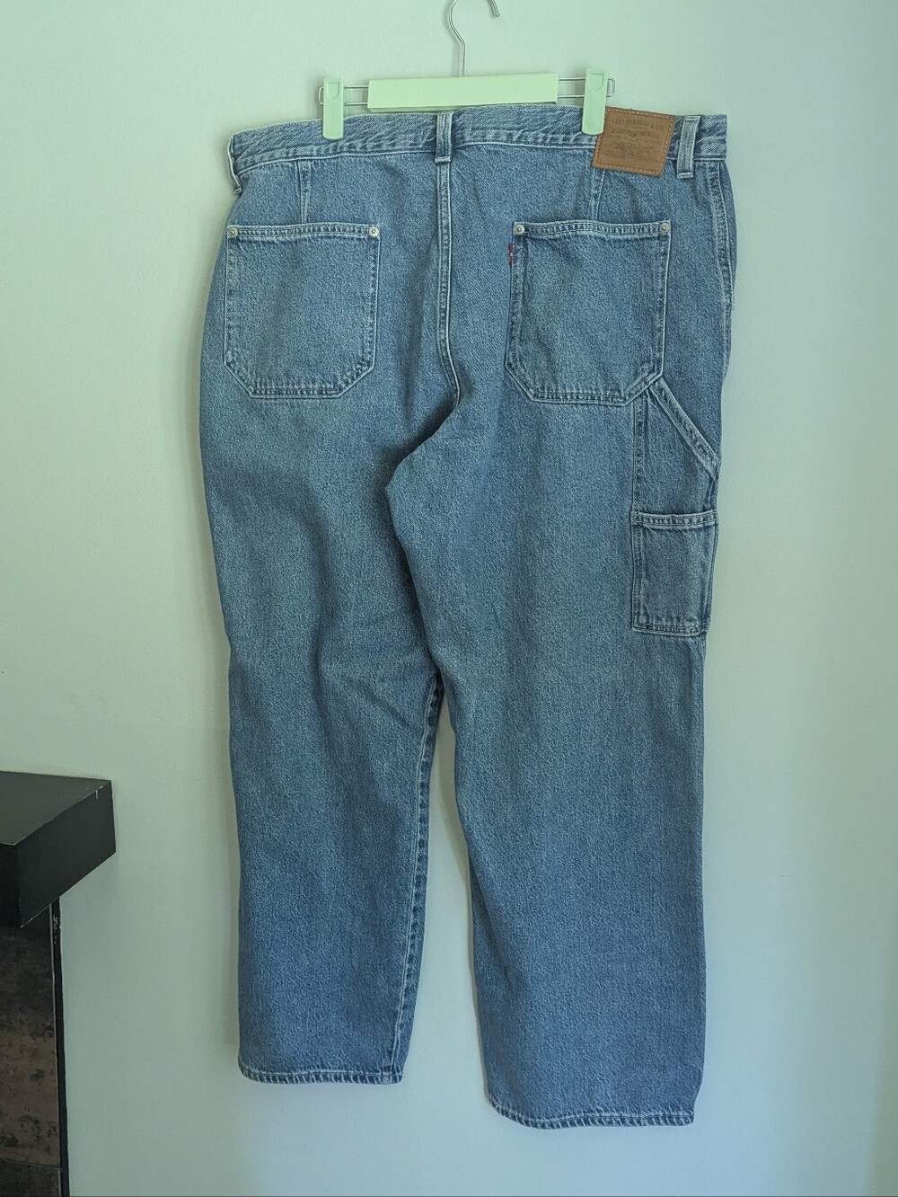 Levis Dad Utility Carpenter Jeans Womens Plus Size 34 Blue Straight Leg
